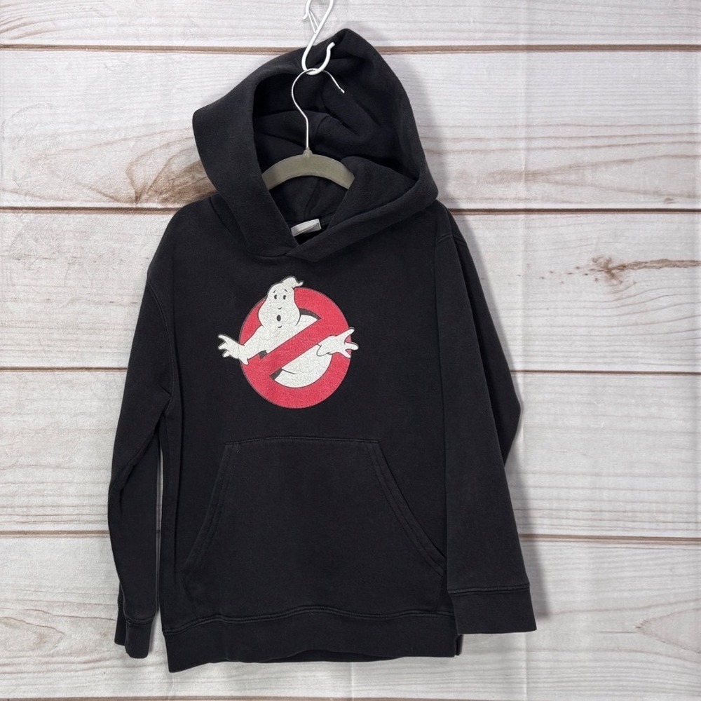 Ghostbusters Hoodie Black Kids Size 5-6 Pullover Sweatshirt